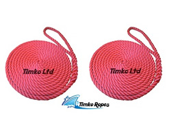 Red Mooring Ropes And Pre Spliced Mooring Lines